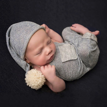 KMK - Grey Stretch Overalls Set