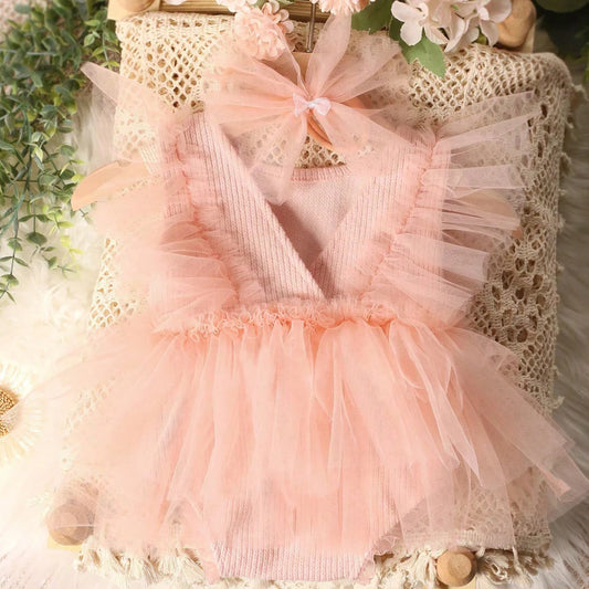 KMK - Plain Tulle Romper Set