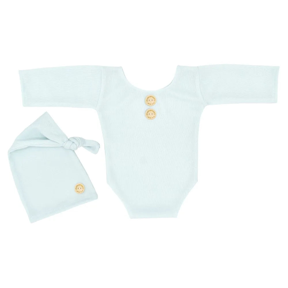 KMK - Long Sleeve Plain Romper Set