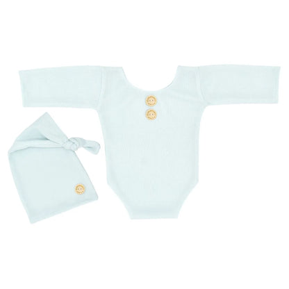 KMK - Long Sleeve Plain Romper Set
