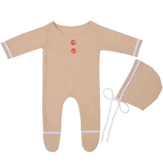 KMK - Gingerbread Man Romper Set