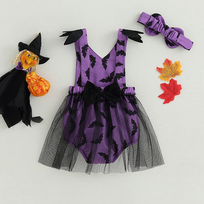 KMK - Halloween Bat Romper Set