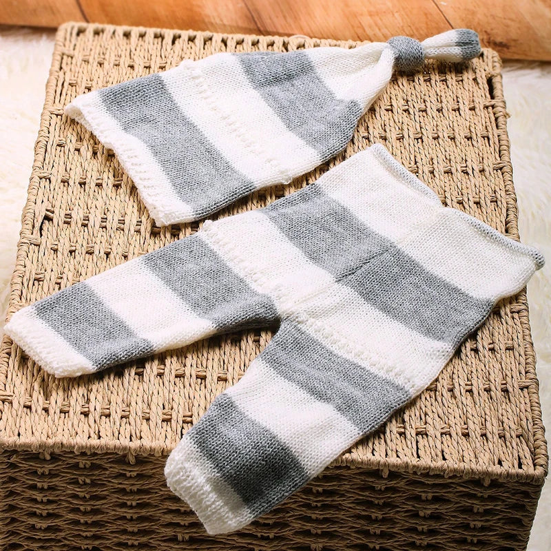 KMK - Newborn Striped Pants Set