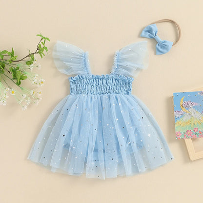 KMK - Starry Tulle Princess Romper Sets