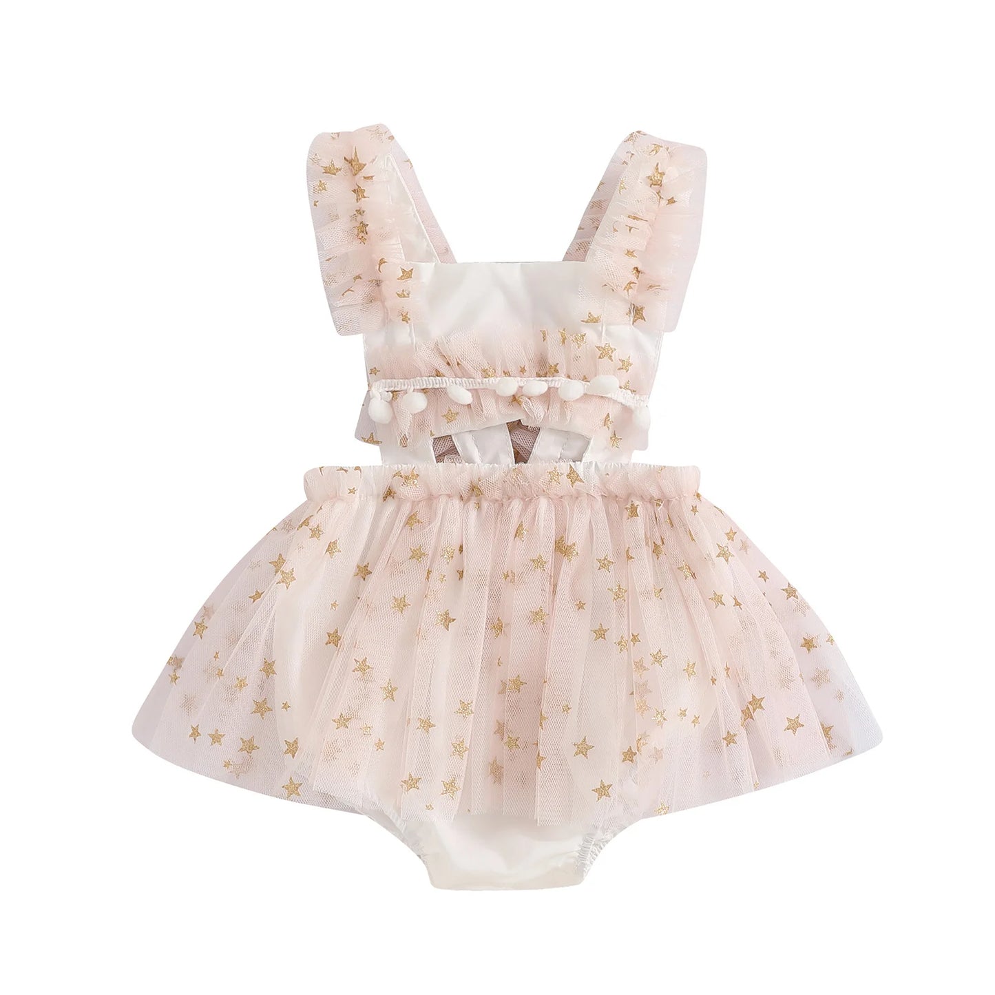 KMK - Pink Stars Tulle Romper