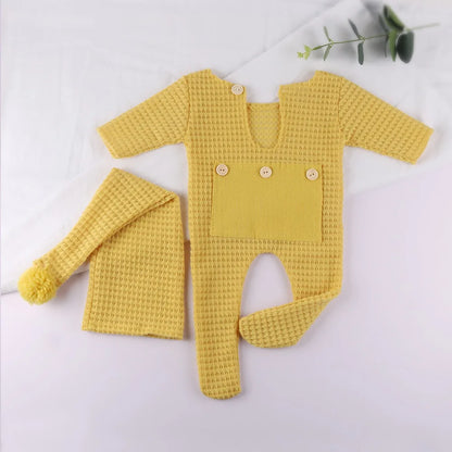 KMK - Waffle Pocket Romper Sets